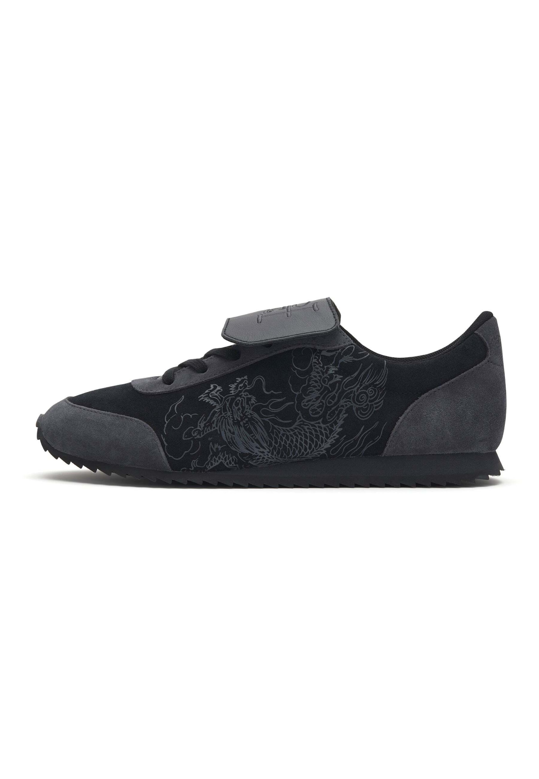 Ed Hardy Sneakers laag 'Crawling Dragon' in Zwart