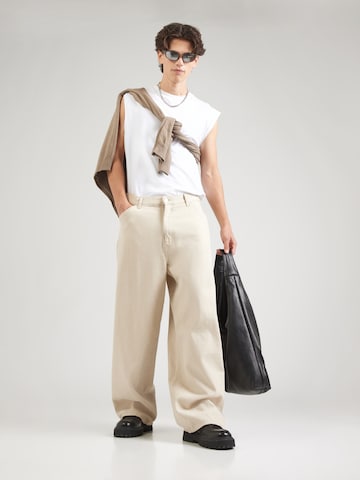 WEEKDAY Baggy Broek 'Astro' in Beige