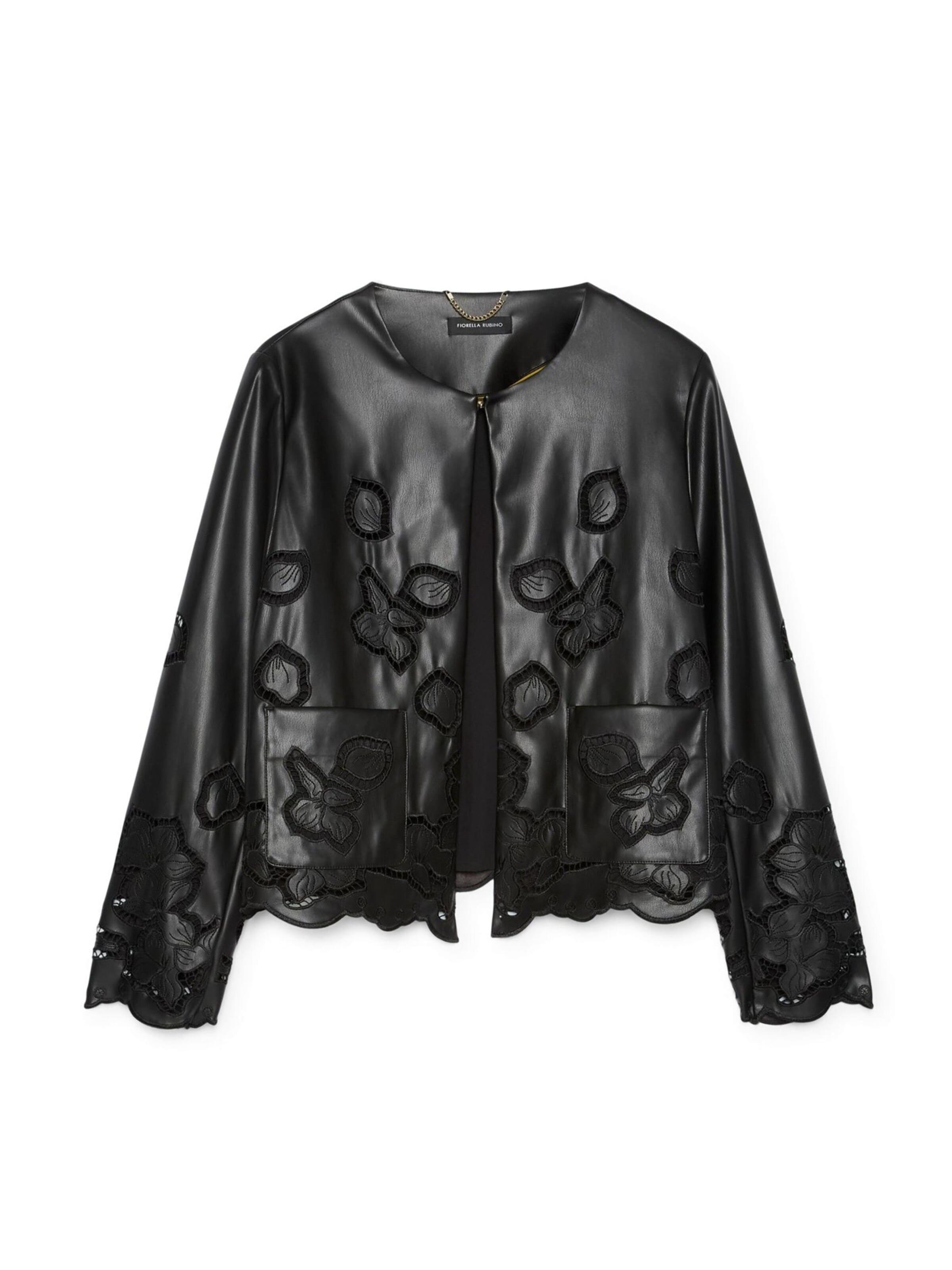 Veste mi-saison Fiorella Rubino en noir : devant