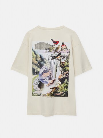 Pull&Bear T-Shirt in Beige: Vorderseite