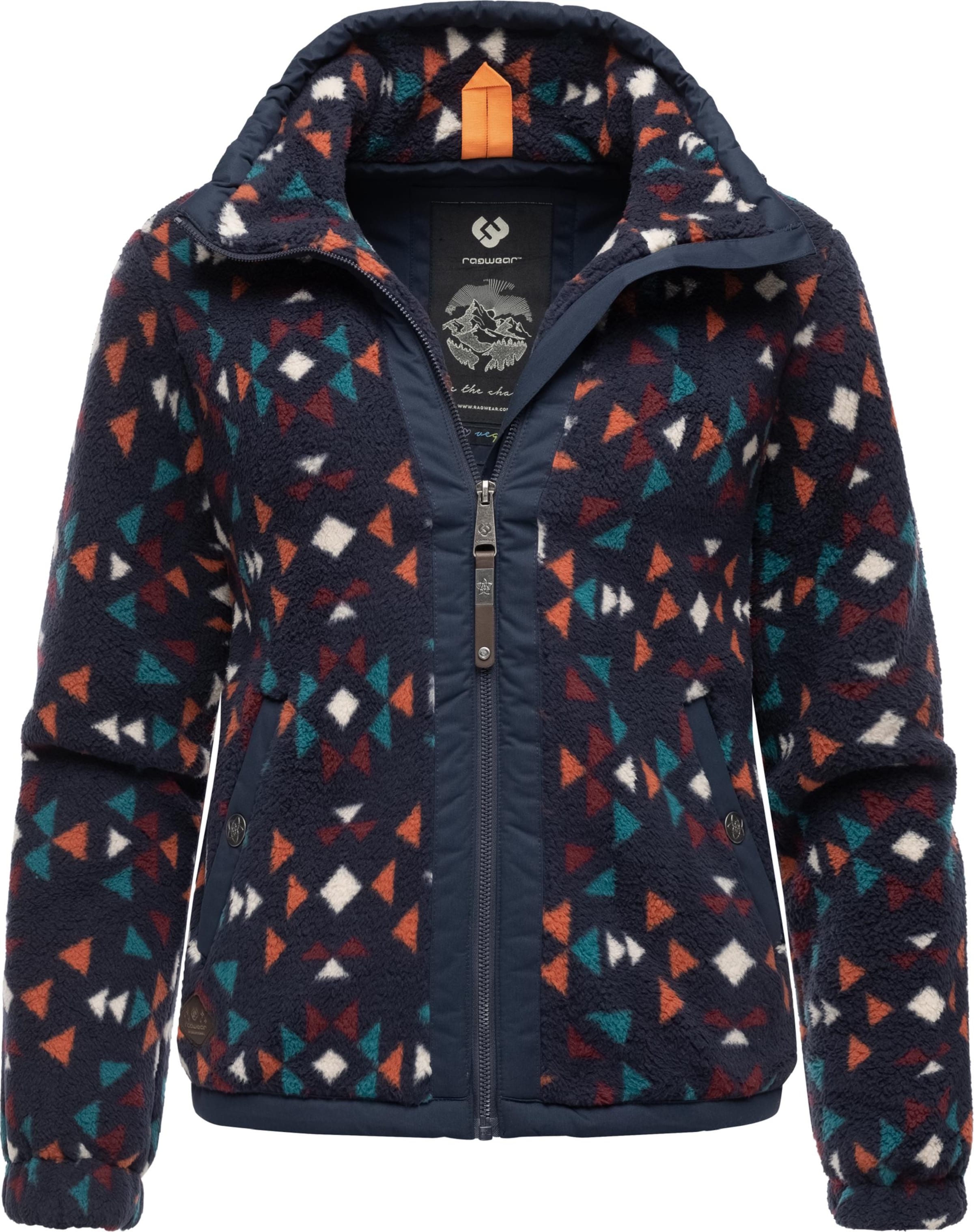 Ragwear Fleece Jacket Nordicka Aztec in Navy ABOUT YOU