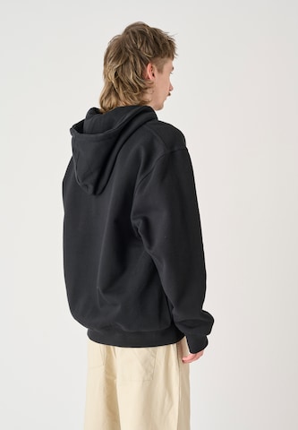 Cleptomanicx Zip-Up Hoodie 'Ligull Boxy' in Black