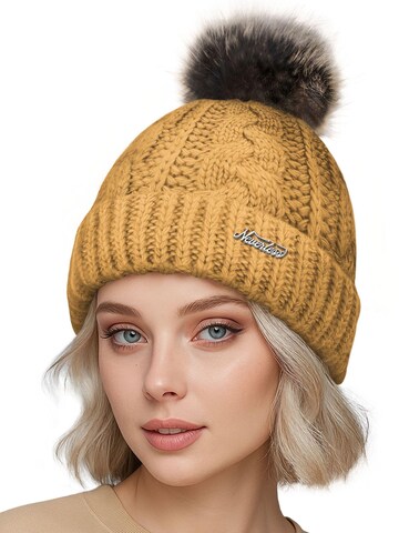 Neverless Beanie '1980' in Yellow: front