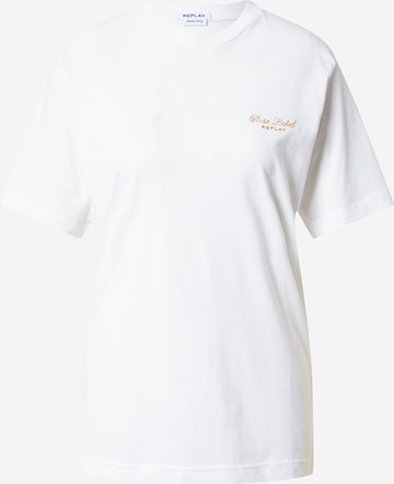 T-shirt REPLAY en blanc : devant