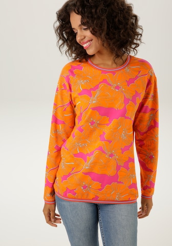 Aniston CASUAL Sweatshirt in Orange: front