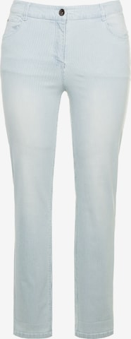 Ulla Popken Slimfit Broek in Blauw: voorkant