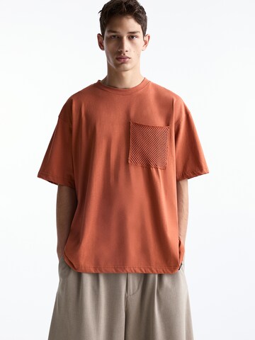 Pull&Bear Shirt in Bruin: voorkant