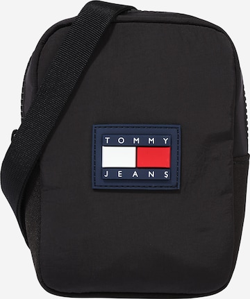 Borsa a tracolla di Tommy Jeans in nero: frontale
