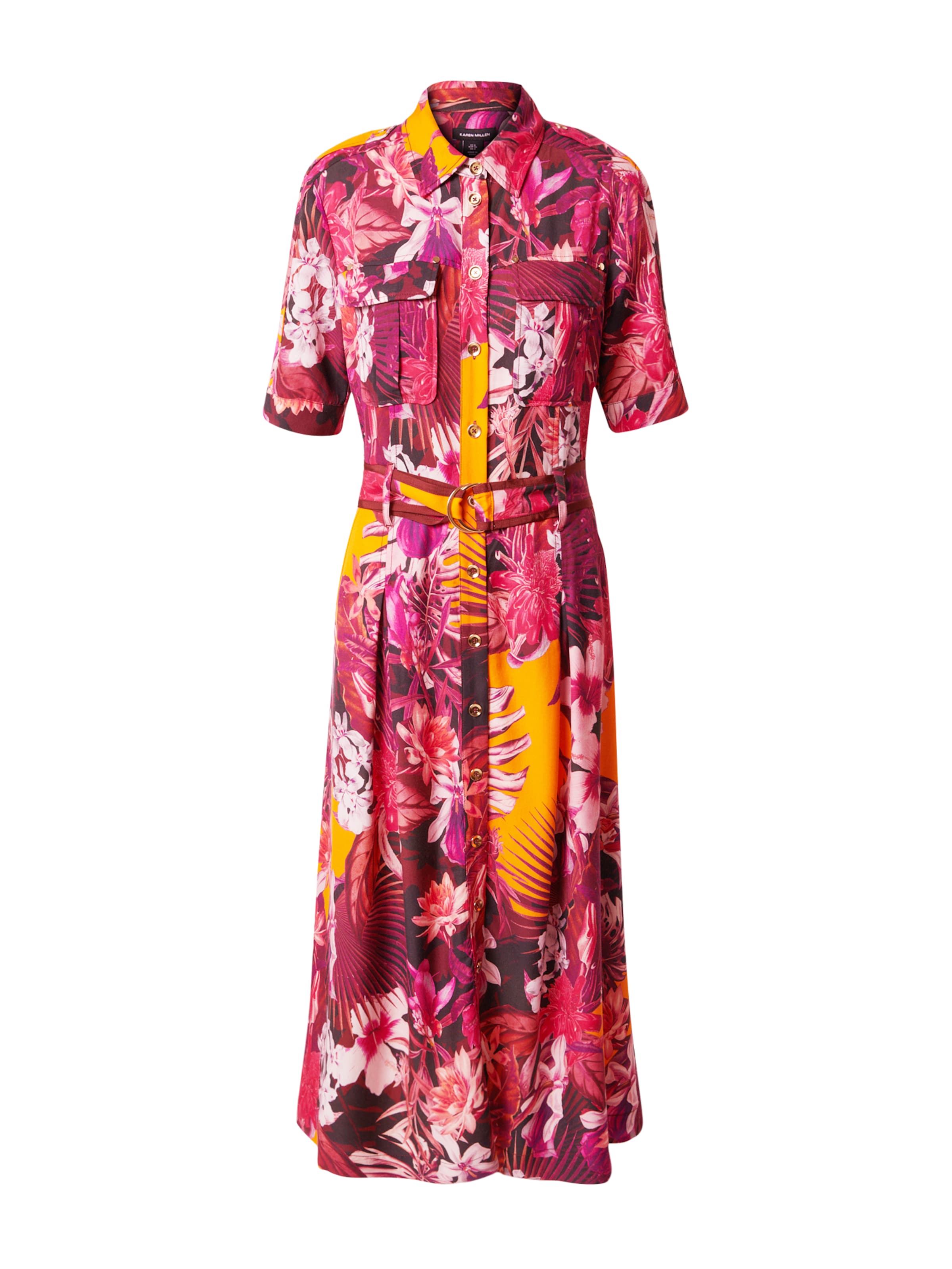 Karen Millen Shirt dress in Orange: front