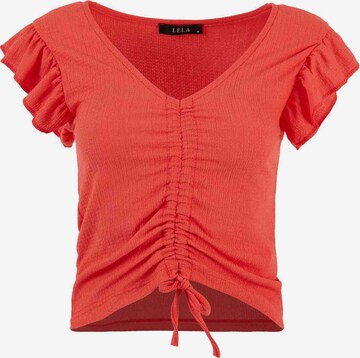 LELA Shirt in Rood: voorkant