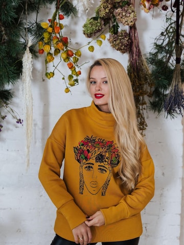 RADADA Sweatshirt 'FLOWER GIRL' in Gelb