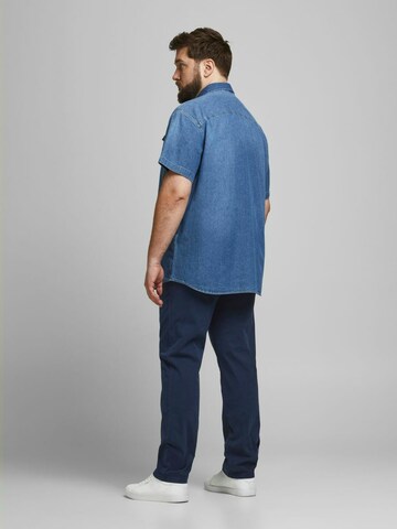 mėlyna Jack & Jones Plus Standartinis „Chino“ stiliaus kelnės