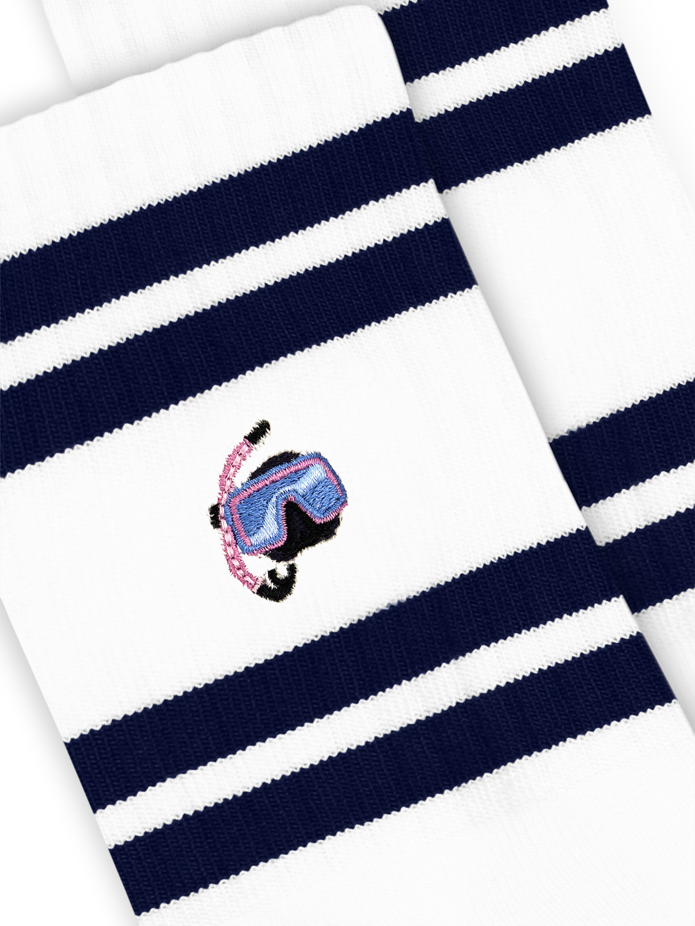 A-dam Socks 'Blue Snorkel' in White