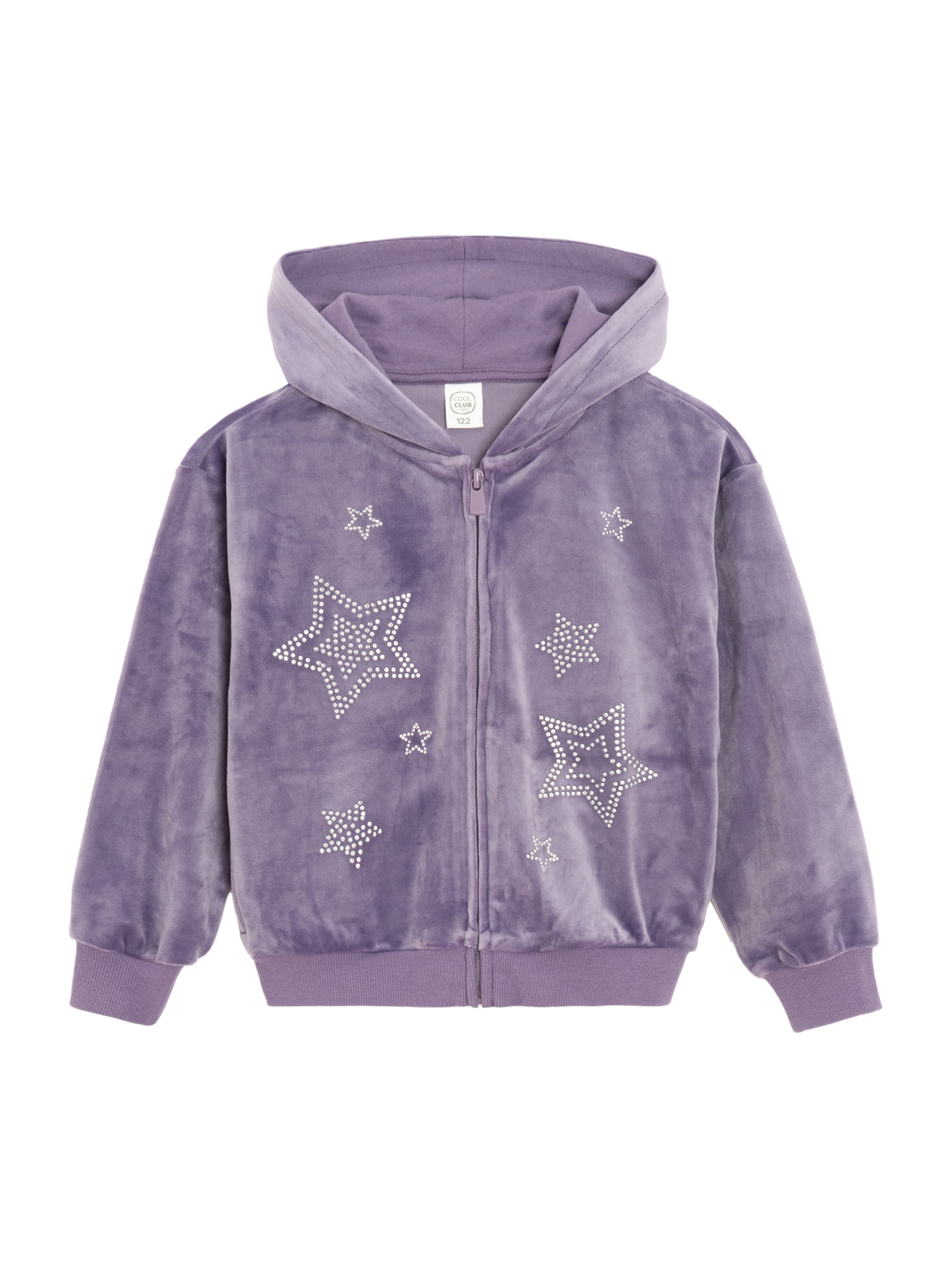 Hanorac de la Cool Club pe mov: față