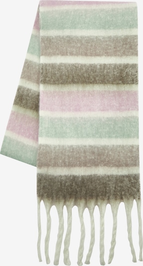 Pull&Bear Tørklæde i ecru / brun / pastelgrøn / pastellilla, Produktvisning