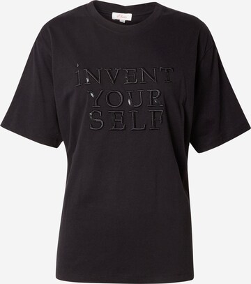 T-shirt s.Oliver en noir : devant