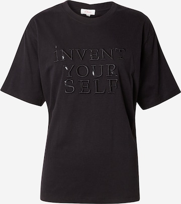 s.Oliver - Camiseta en negro: frente