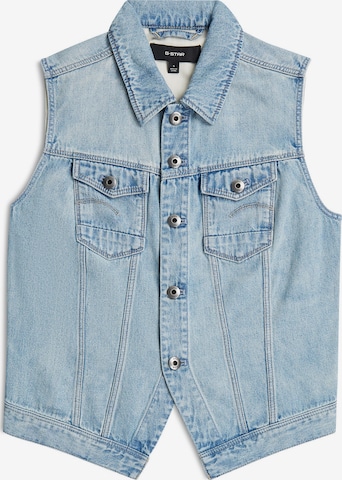 G-STAR Jacket - 'Pitched Hem Slim Vest' in Blau: Vorderseite
