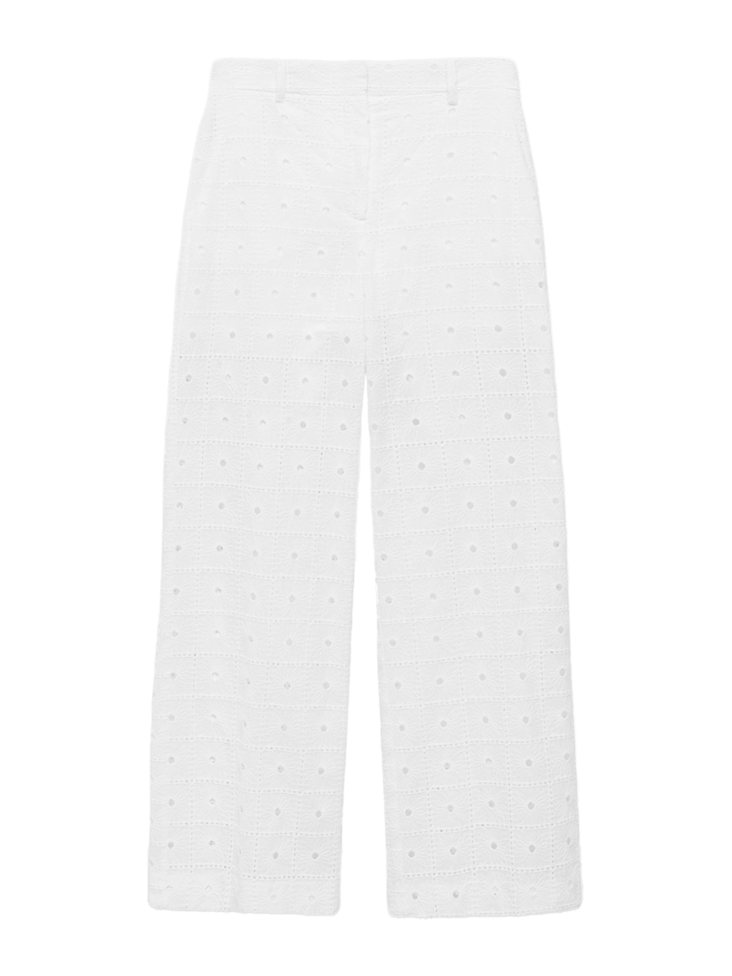 MANGO Loosefit Kalhoty 'FADO' – bílá: přední strana