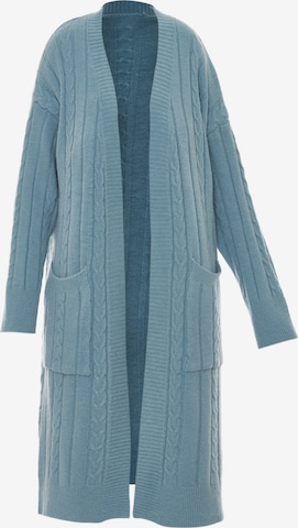 aleva Knitted Coat in Blue: front