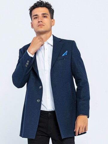 Ron Tomson Regular fit Colbert in Blauw: voorkant