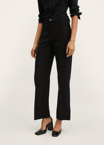 MANGO Regular Pleated Pants 'Maca' in Black: front