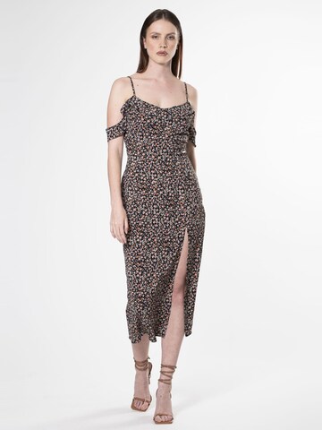 Robe Influencer en mélange de couleurs : devant