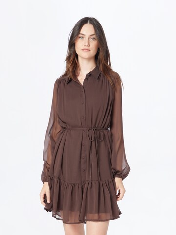 VERO MODA Shirt Dress 'Kaya' in Brown: front