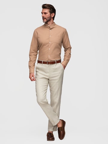 Ombre Comfort fit Button Up Shirt in Brown
