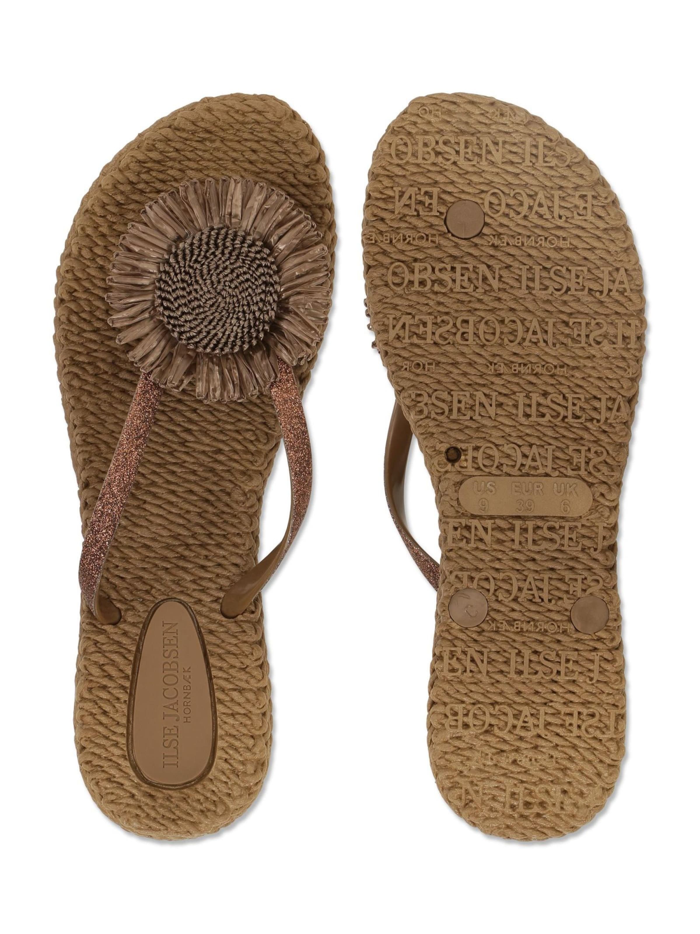 ILSE JACOBSEN T-bar sandals 'Cheerful 16' in Brown