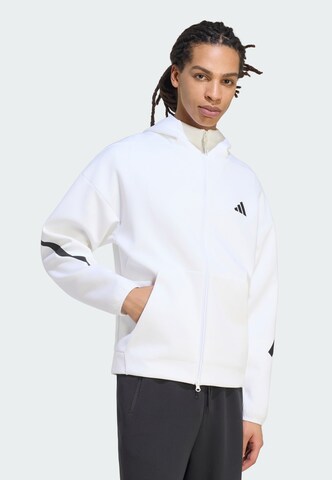 ADIDAS SPORTSWEAR Αθλητική ζακέτα φούτερ 'Z.N.E.' σε λευκό: μπροστά