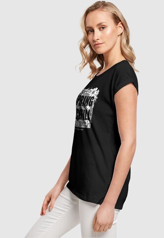Merchcode T-Shirt 'Spring And Chill' in Schwarz