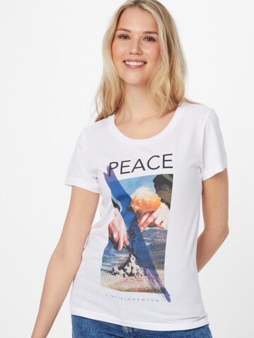 EINSTEIN & NEWTON T-shirt 'Peace' i vit: framsida