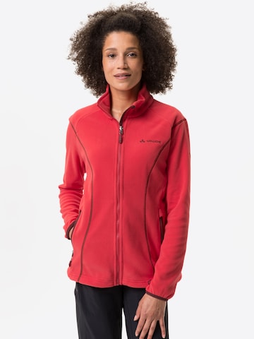 VAUDE Athletic Fleece Jacket 'Rosemoor' in Red: front