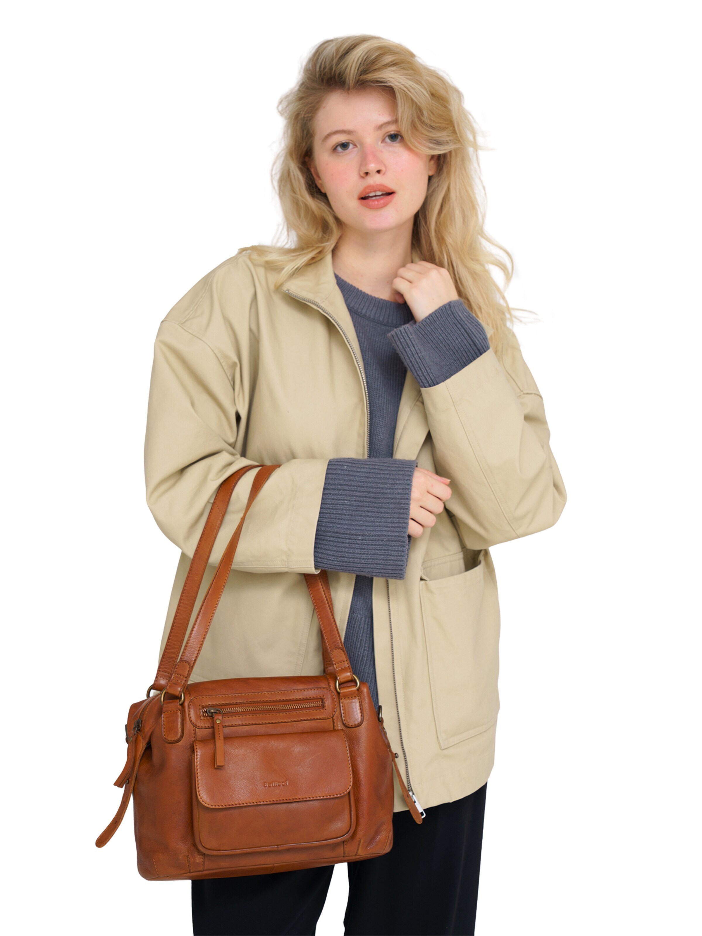 Bellicci Handbag 'Grenelle' in Brown: front