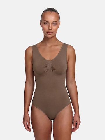 Body modelant 'Tank Bodysuit Sculpting Shapewear mit Slip' cfab (formerly creamy fabrics) en marron : devant