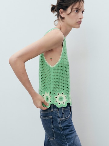 MANGO Top 'FLEUR' in Green