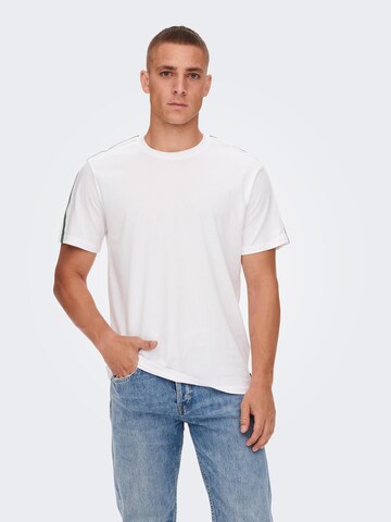 Only & Sons Μπλουζάκι 'Jake' σε λευκό: μπροστά