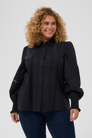 KAFFE CURVE Blouse 'KCbelli' in Black: front
