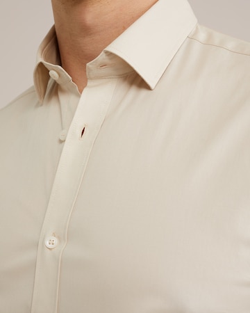 WE Fashion Slim fit Srajca | bež barva