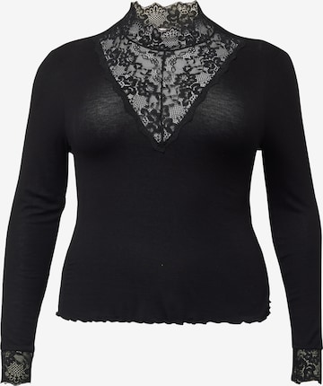 Guido Maria Kretschmer Curvy - Camisa 'Arianna' em preto: frente