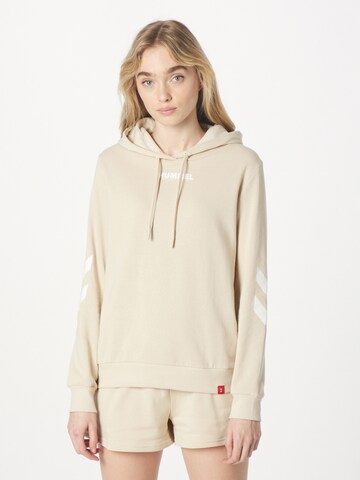 Hummel Sportief sweatshirt 'Legacy' in Beige: voorkant