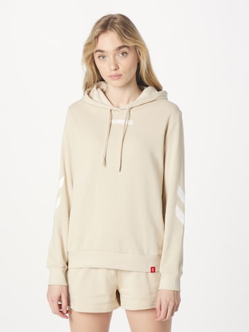 Hummel Sport sweatshirt 'Legacy' i beige: framsida