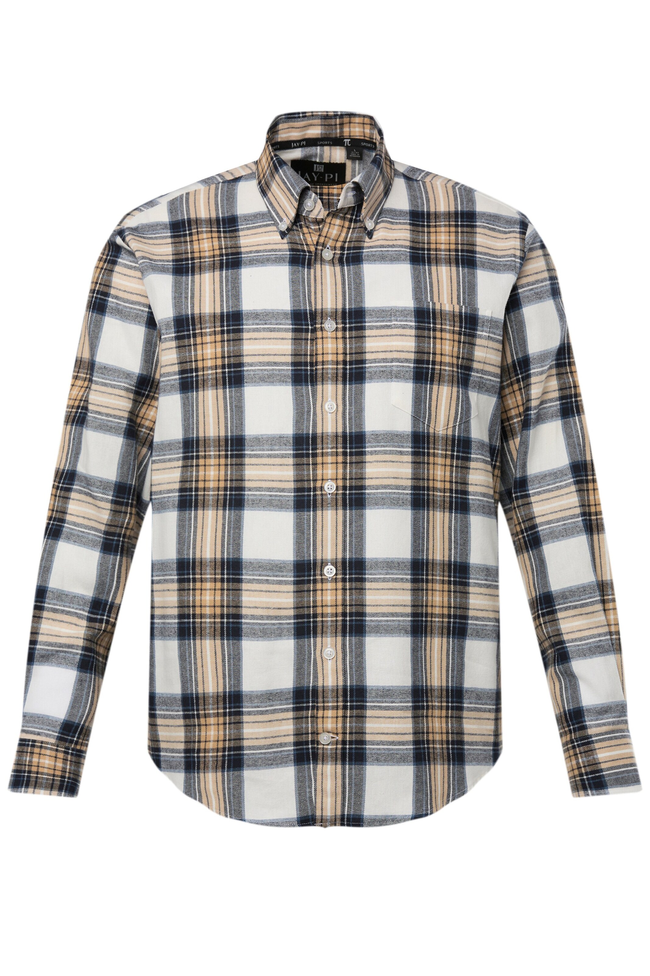 JAY-PI Regular fit Button Up Shirt in Grey: front