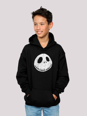 F4NT4STIC Sweatshirt 'Disney The Nightmare Before Christmas Jack Cracked Face' in Black: front