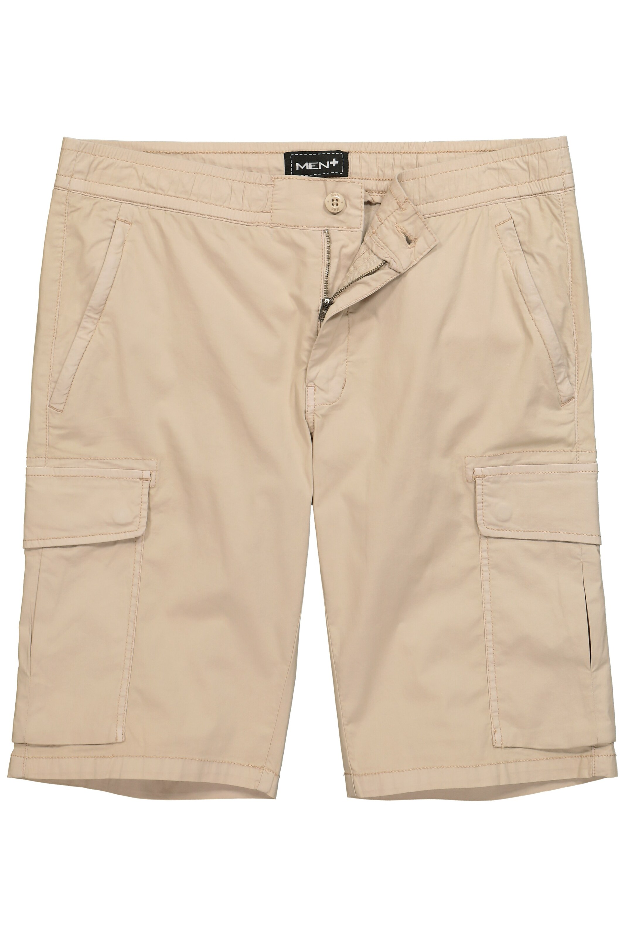 Men Plus Broek in Beige: voorkant