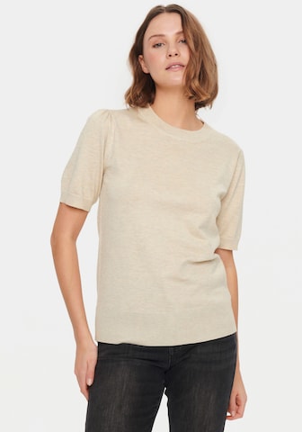 SAINT TROPEZ Pullover in Beige: predná strana