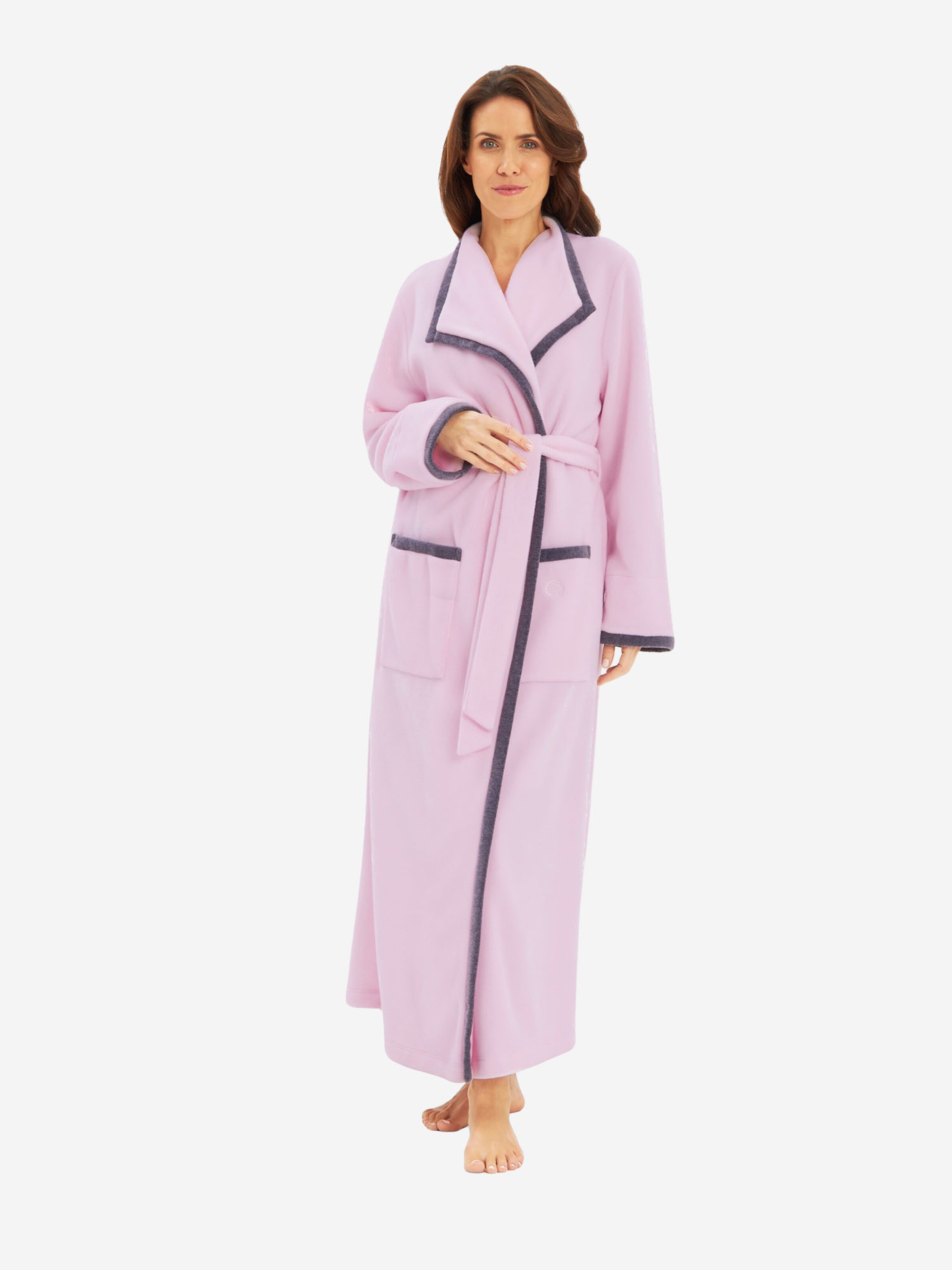 FÉRAUD PARIS Short Bathrobe ' High Class ' in Grey: front