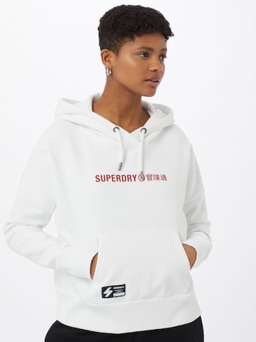 Superdry Sweatshirt in White: front