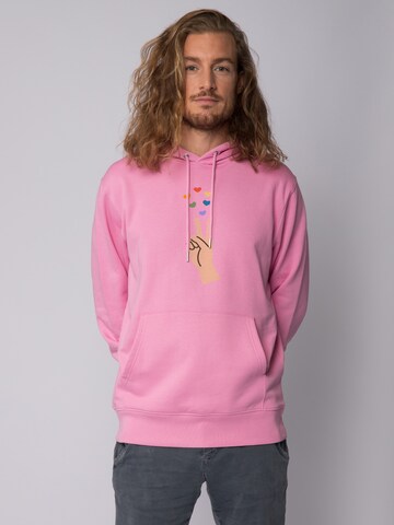 Watapparel Sweatshirt 'Spread Love' in Roze: voorkant